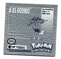 Dodrio #85 Stickers 1999 Series 1 Pokemon