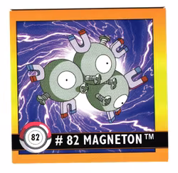 Magneton #82 Stickers 1999 Series 1 Pokemon
