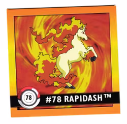 Rapidash #78 Stickers 1999 Series 1 Pokemon