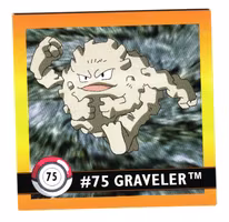 Graveler #75 Stickers 1999 Series 1 Pokemon