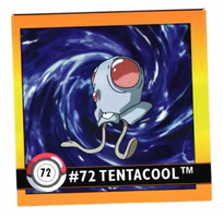 Tentacool #72 Stickers 1999 Series 1 Pokemon