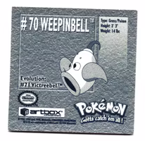 Weepinbell #70 Stickers 1999 Series 1 Pokemon
