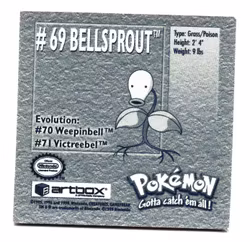 Bellsprout #69 Stickers 1999 Series 1 Pokemon