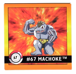 Machoke #67 Stickers 1999 Series 1 Pokemon