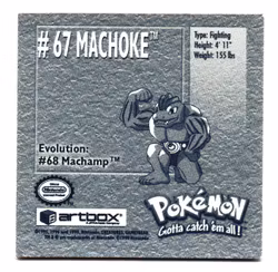Machoke #67 Stickers 1999 Series 1 Pokemon