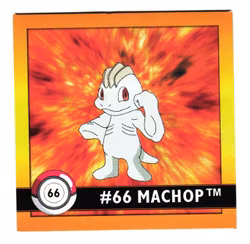 Machop #66 Stickers 1999 Series 1 Pokemon