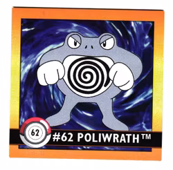 Poliwrath #62 Stickers 1999 Series 1 Pokemon
