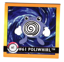Poliwhirl #61 Stickers 1999 Series 1 Pokemon