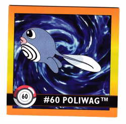 Poliwag #60 Stickers 1999 Series 1 Pokemon