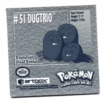 Dugtrio #51 Stickers 1999 Series 1 Pokemon