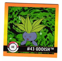 Oddish #43 Stickers 1999 Series 1 Pokemon