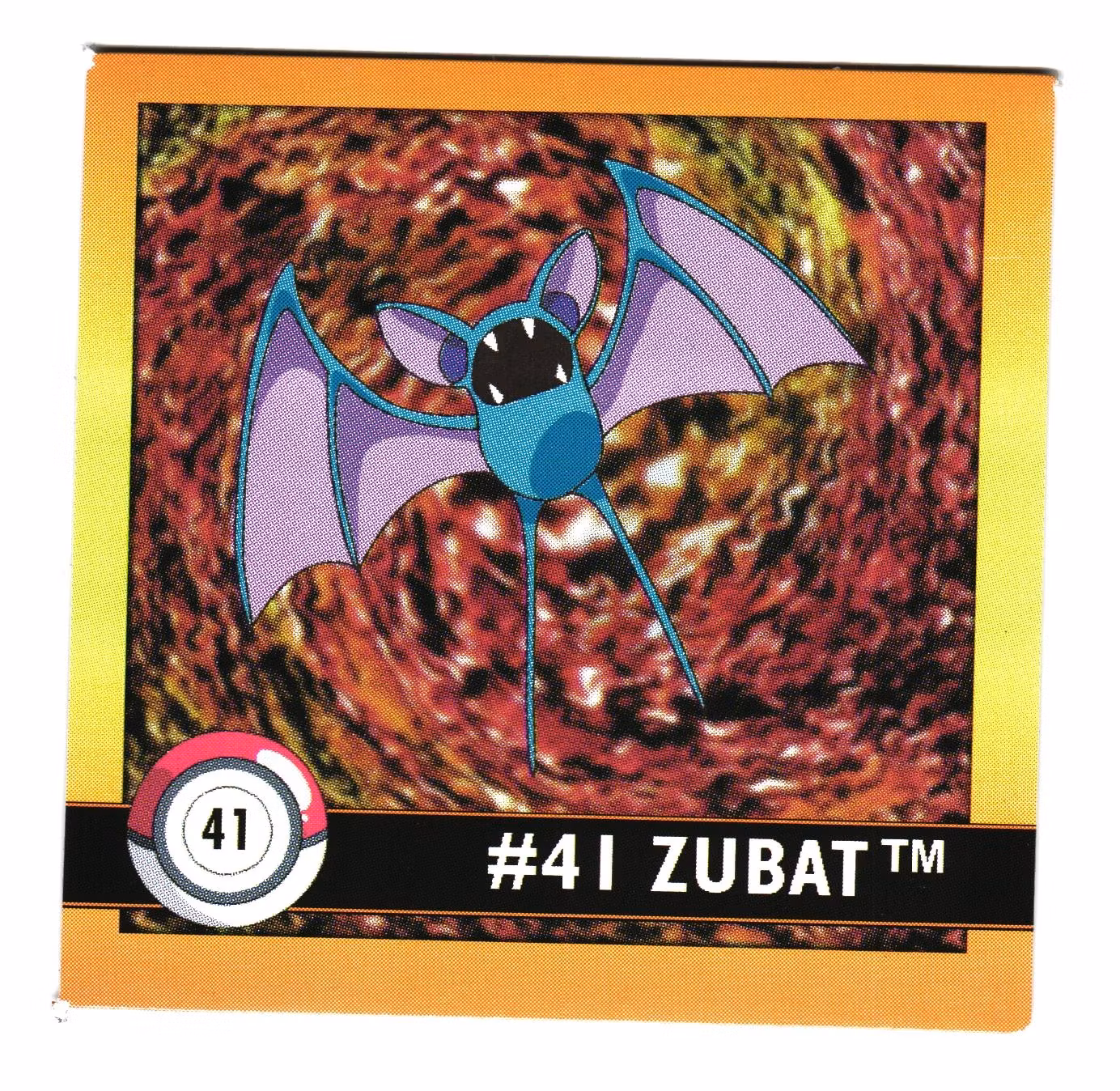 Zubat #41 Stickers 1999 Series 1 Pokemon