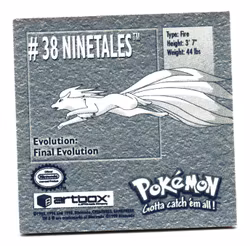 Ninetales #38 Stickers 1999 Series 1 Pokemon