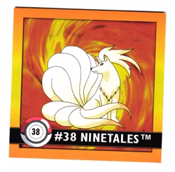 Ninetales #38 Stickers 1999 Series 1 Pokemon