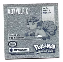 Vulpix #37 Stickers 1999 Series 1 Pokemon
