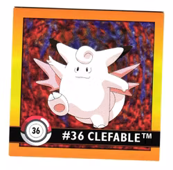 Clefable #36 Stickers 1999 Series 1 Pokemon
