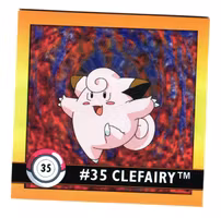 Clefairy #35 Stickers 1999 Series 1 Pokemon