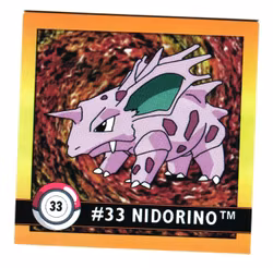 Nidorino #33 Stickers 1999 Series 1 Pokemon