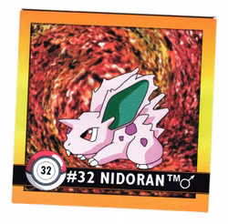 Nidoran #32 Stickers 1999 Series 1 Pokemon