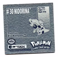 Nidorina #30 Stickers 1999 Series 1 Pokemon