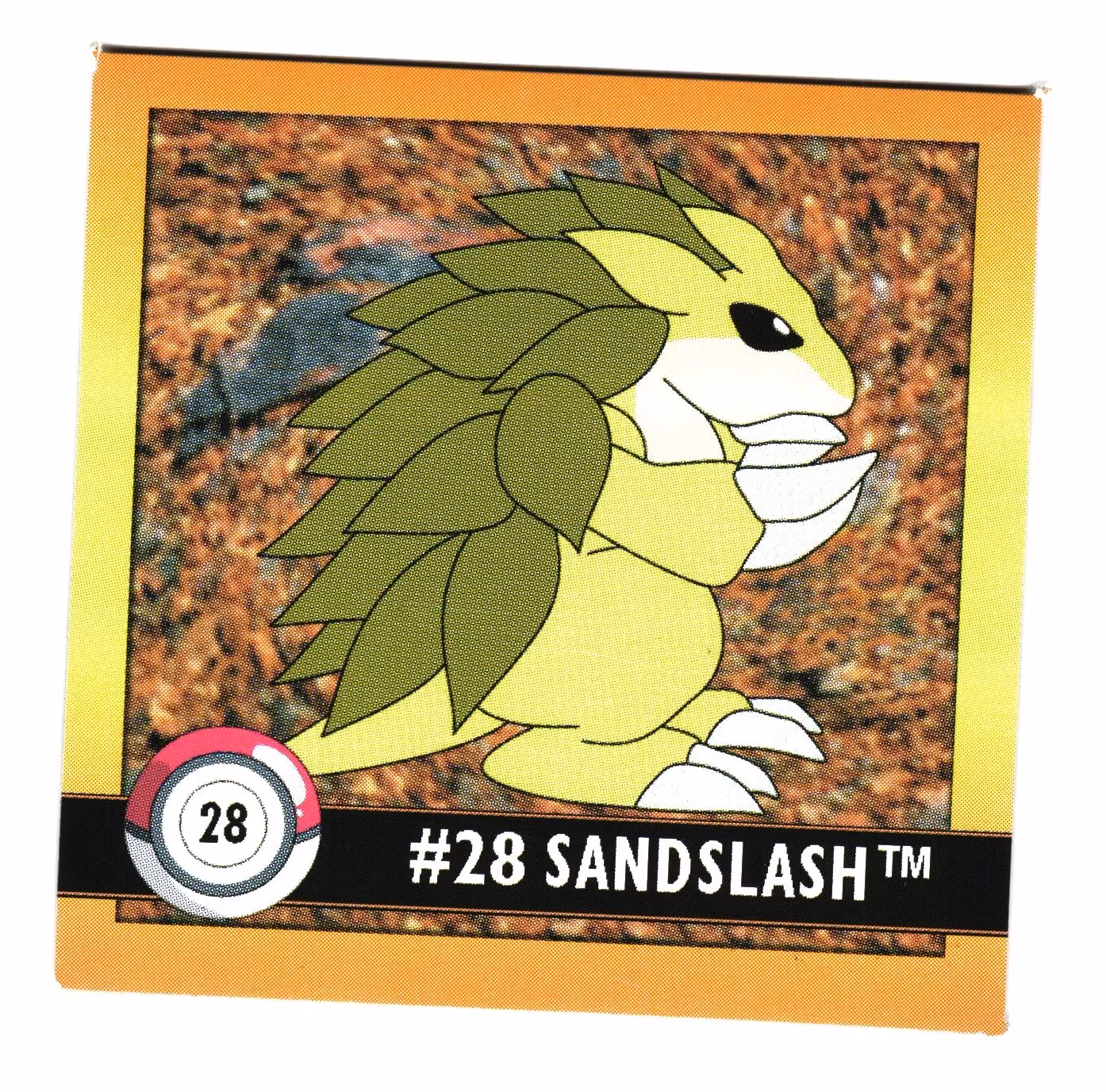 Sandslash #28 Stickers 1999 Series 1 Pokemon