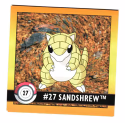 Sandshrew #27 Stickers 1999 Series 1 Pokemon