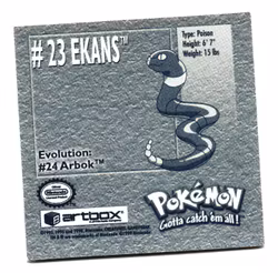 Ekans #23 Stickers 1999 Series 1 Pokemon