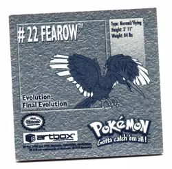 Fearow #22 Stickers 1999 Series 1 Pokemon