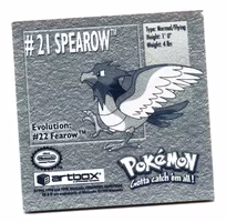 Spearow #21 Stickers 1999 Series 1 Pokemon