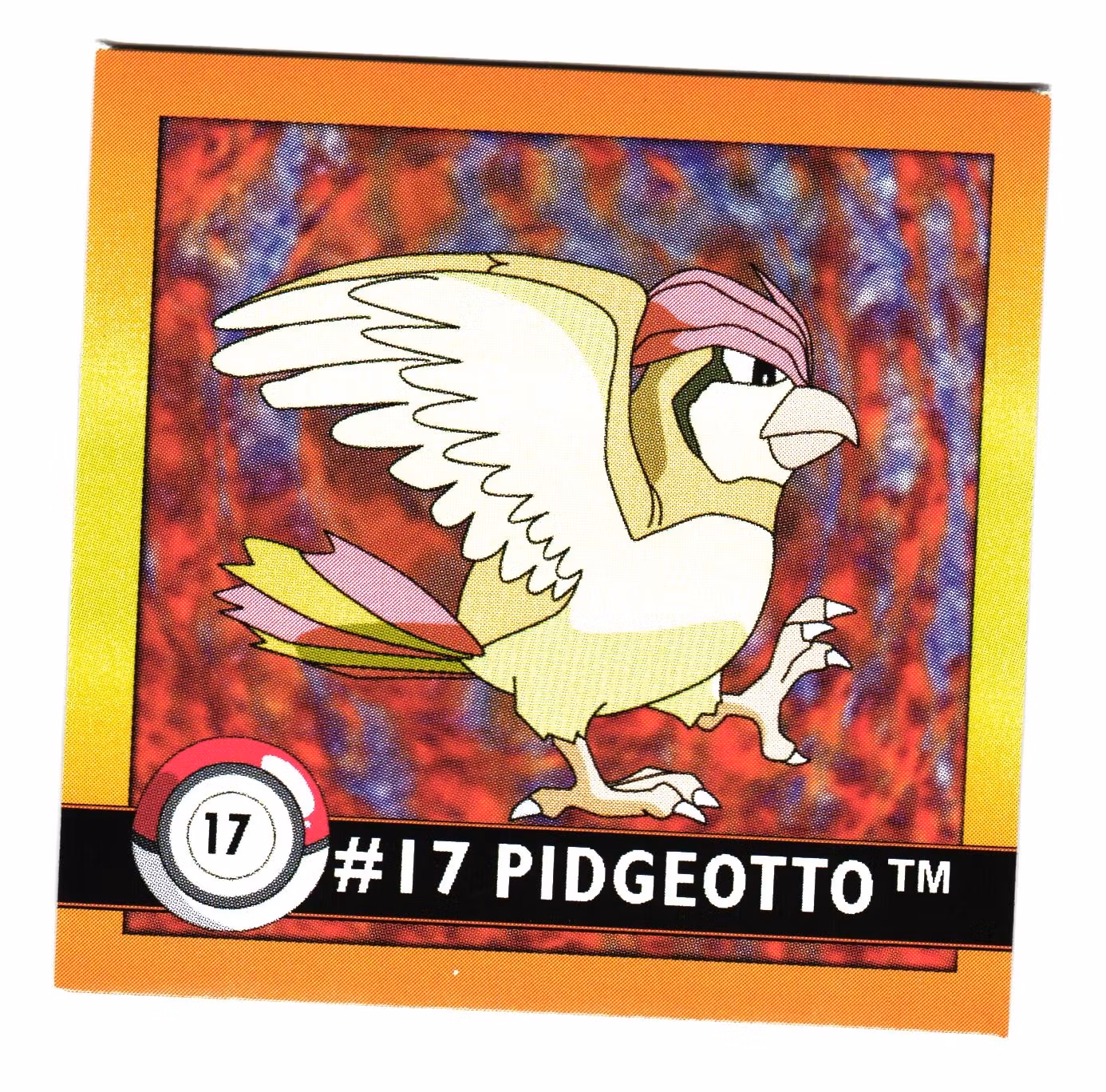 Pidgeotto #17 Stickers 1999 Series 1 Pokemon
