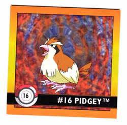 Pidgey #16 Stickers 1999 Series 1 Pokemon