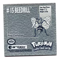 Beedrill #15 Stickers 1999 Series 1 Pokemon