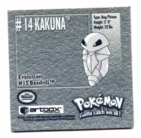 Kakuna #14 Stickers 1999 Series 1 Pokemon