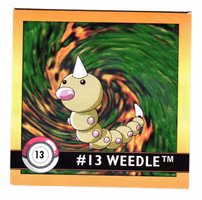 Weedle #13 Stickers 1999 Series 1 Pokemon