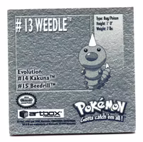 Weedle #13 Stickers 1999 Series 1 Pokemon