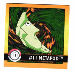 Metapod #11 Stickers 1999 Series 1 Pokemon