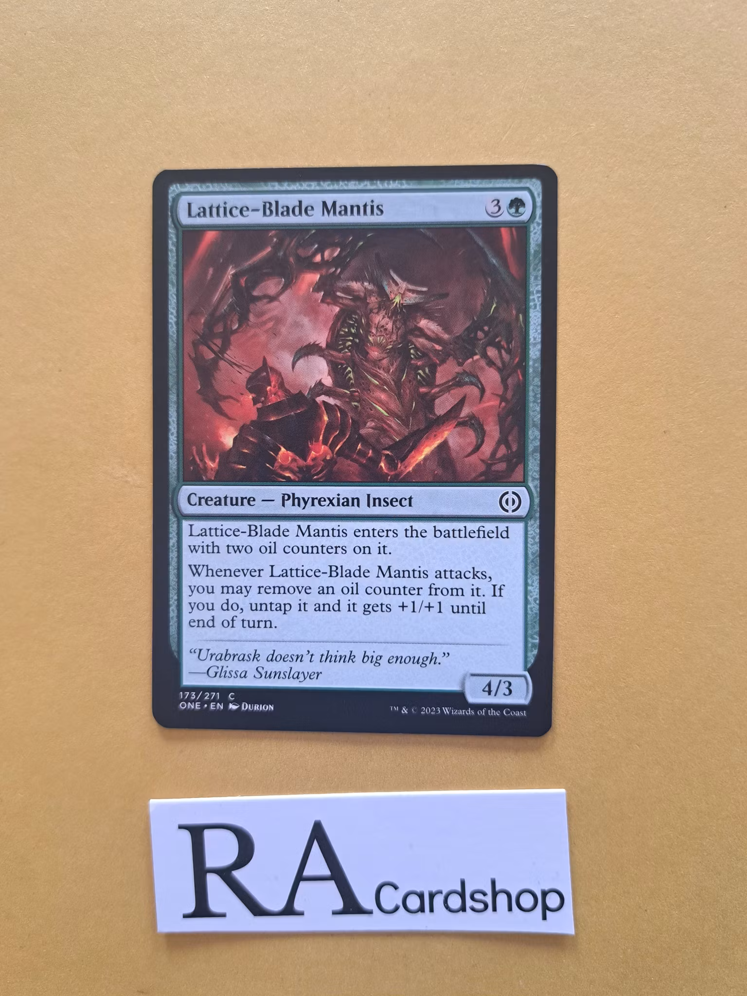 Lattice-Blade Mantis Common 173/271 Phyrexia All Will Be One Magic the Gathering