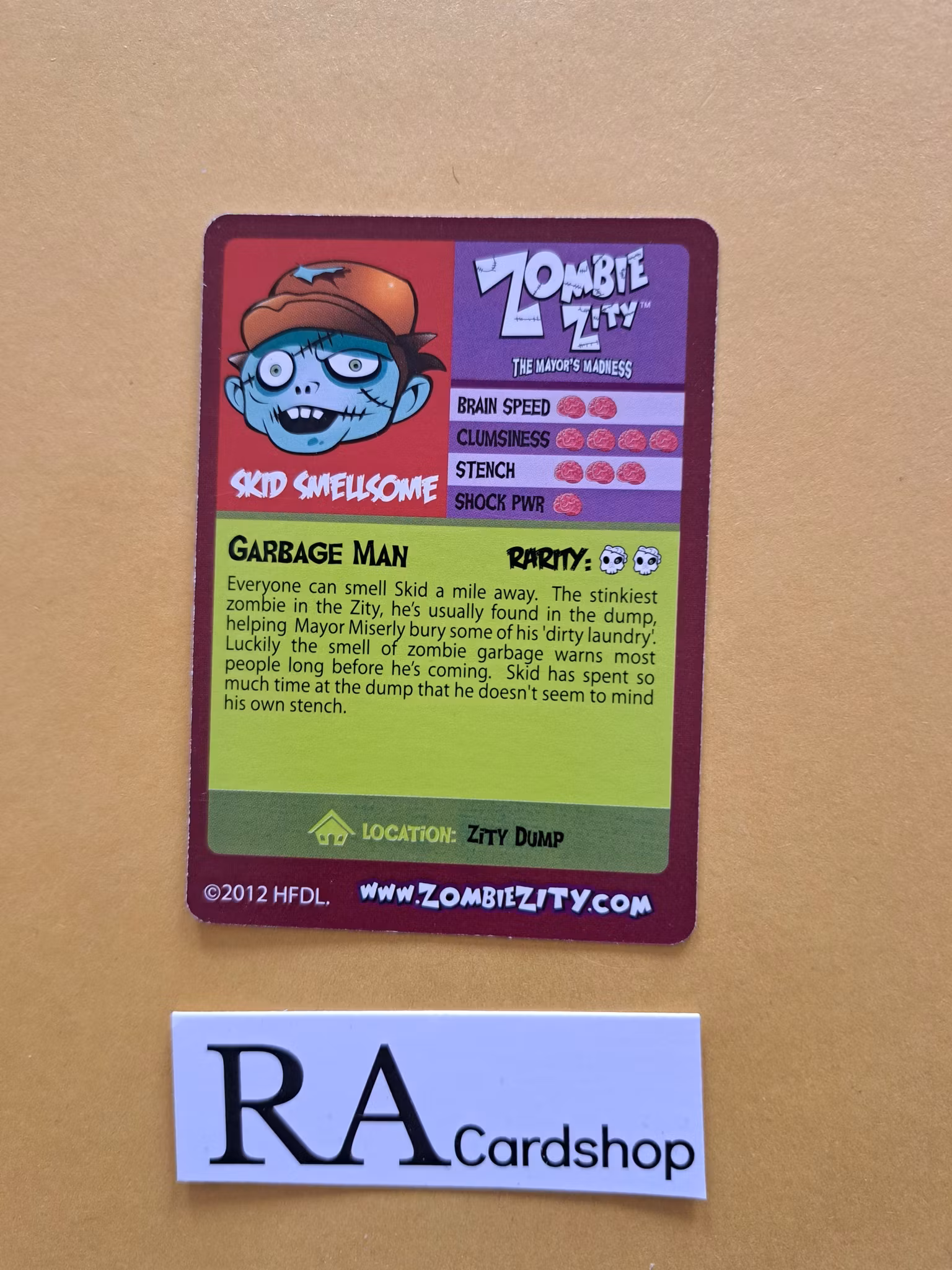 Skid Smellsome Garbage Man (Scratch & Sniff Card) #15 Zombie Zity