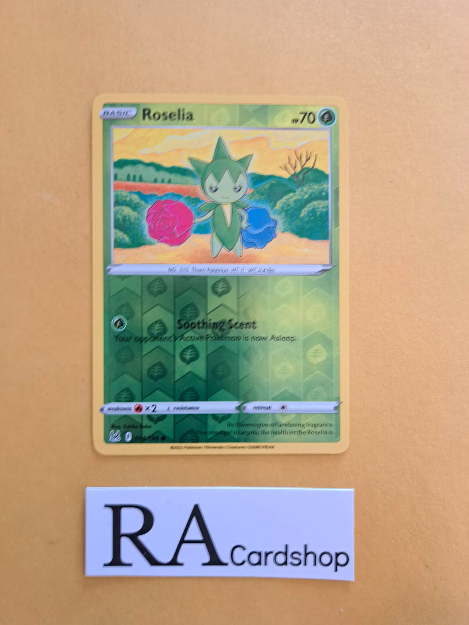 Roselia Reverse Holo Common 014/196 Lost Origin Pokemon