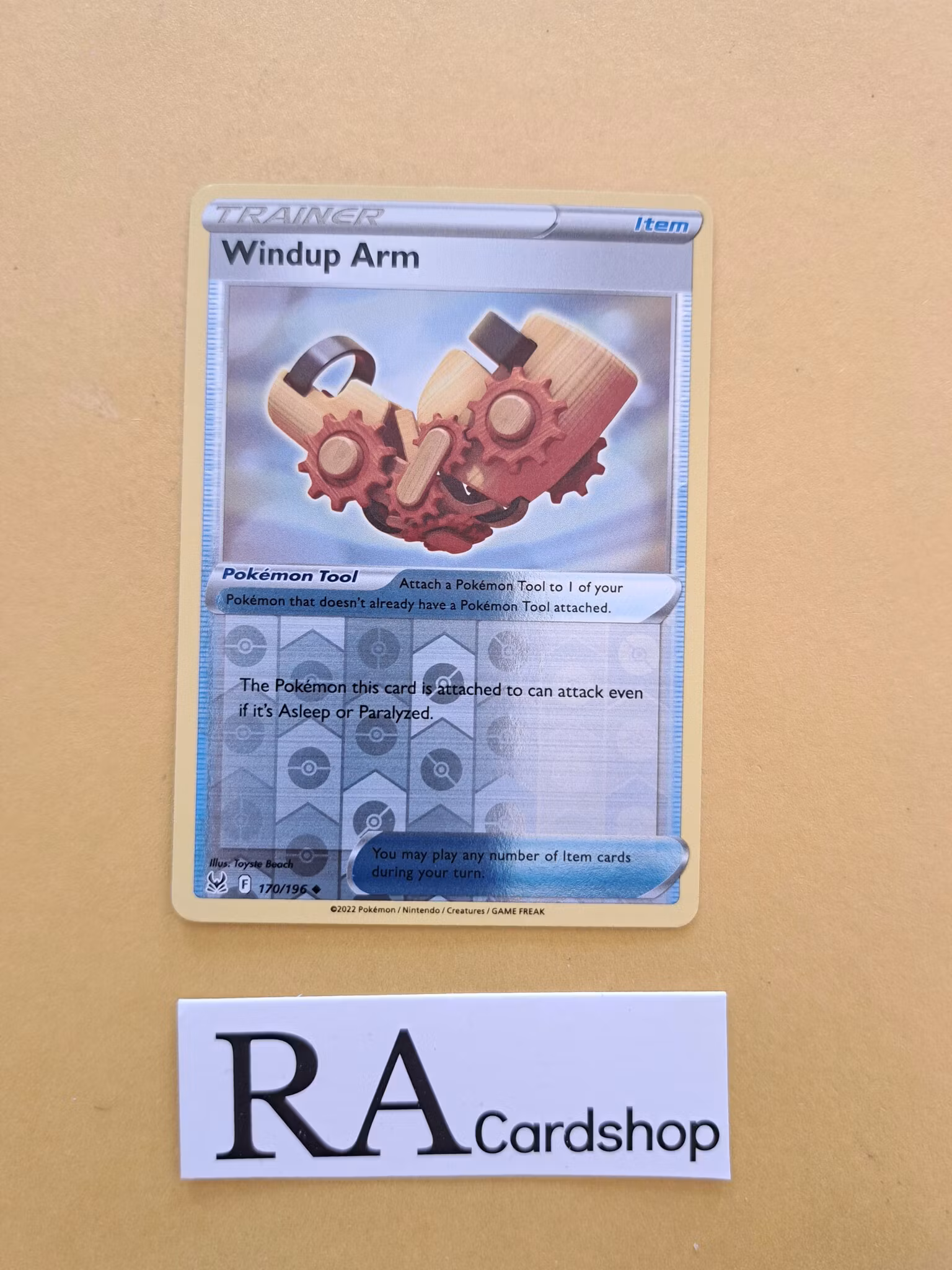 Windup Arm Reverse Holo Uncommon 170/196 Lost Origin Pokemon