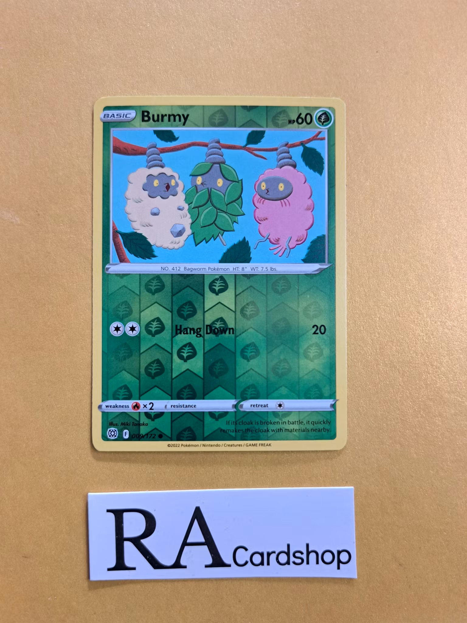 Burmy Reverse Holo Common 009/172 Brilliant Stars Pokemon