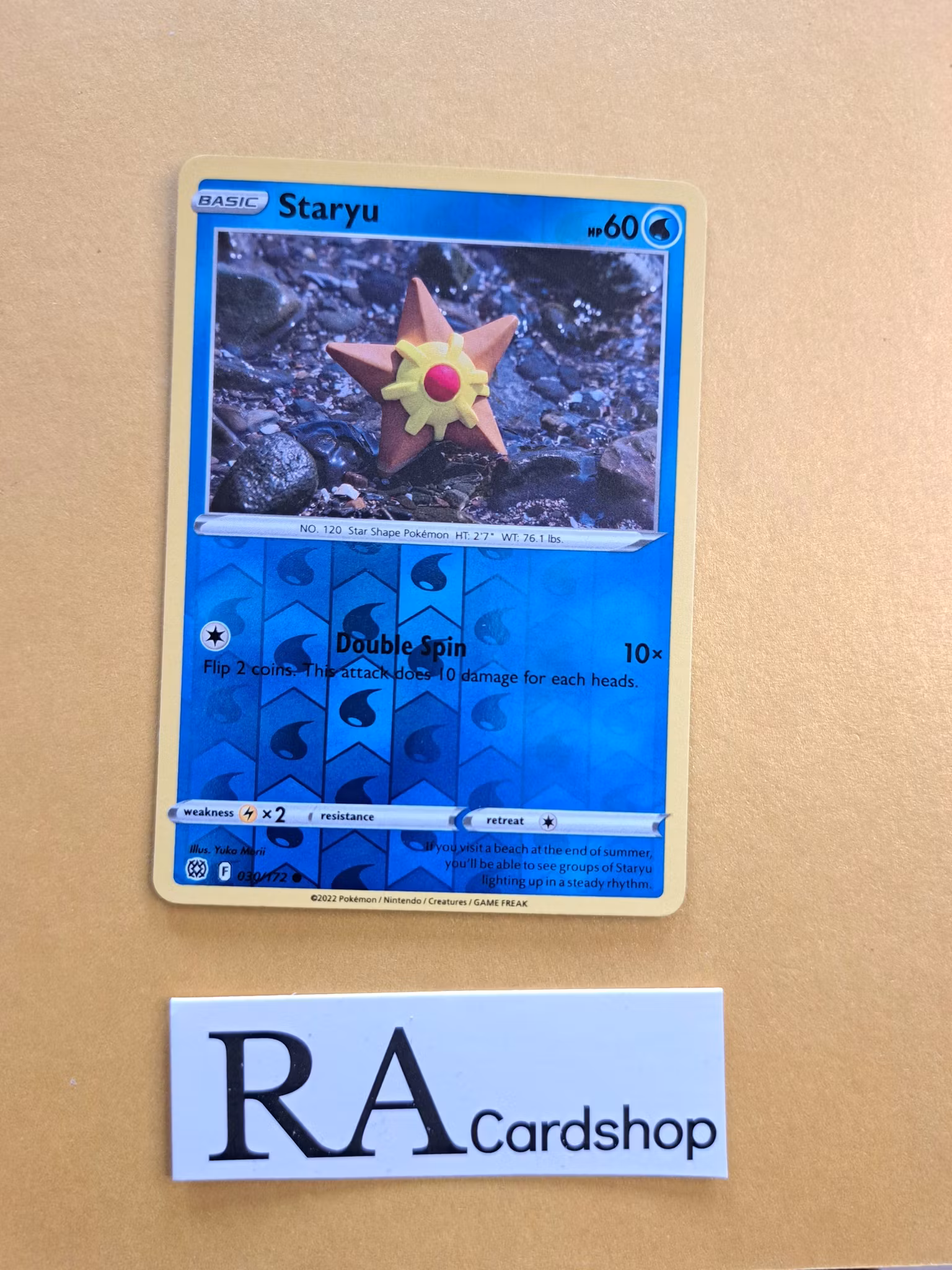 Staryu Reverse Holo Common 030/172 Brilliant Stars Pokemon