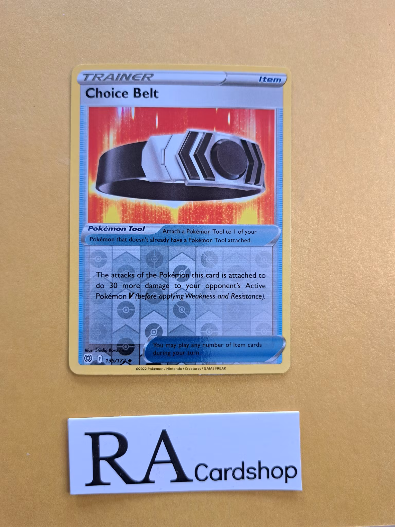 Choice Belt Reverse Holo Uncommon 135/172 Brilliant Stars Pokemon