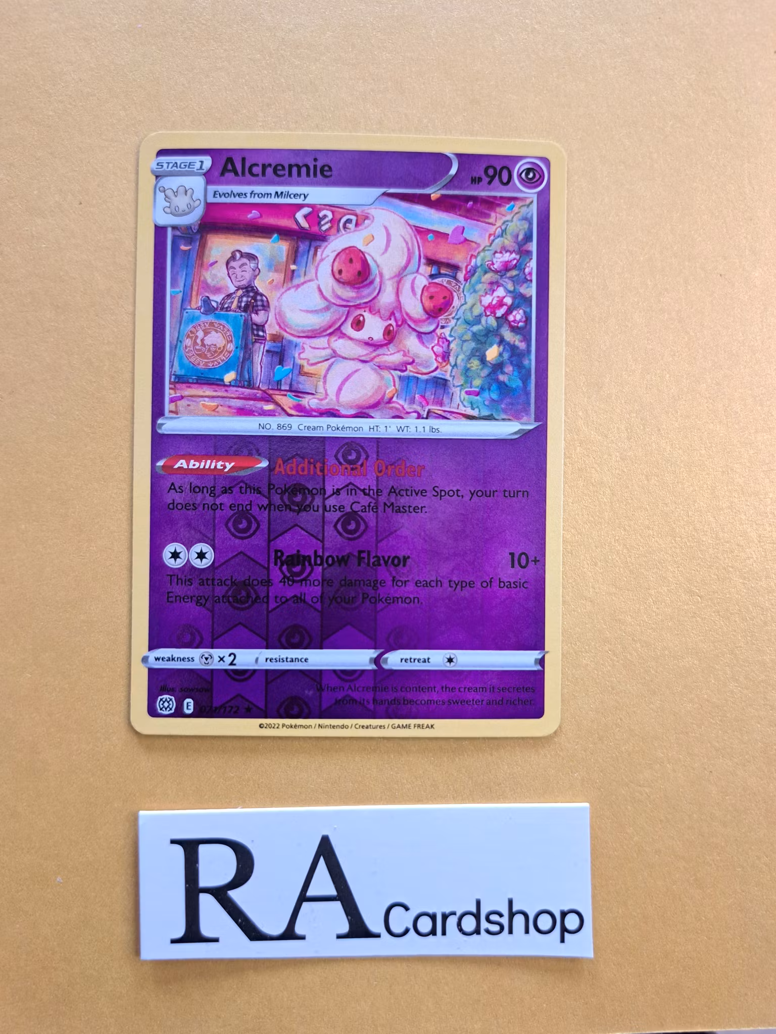 Alcremie Reverse Holo Rare 071/172 Brilliant Stars Pokemon