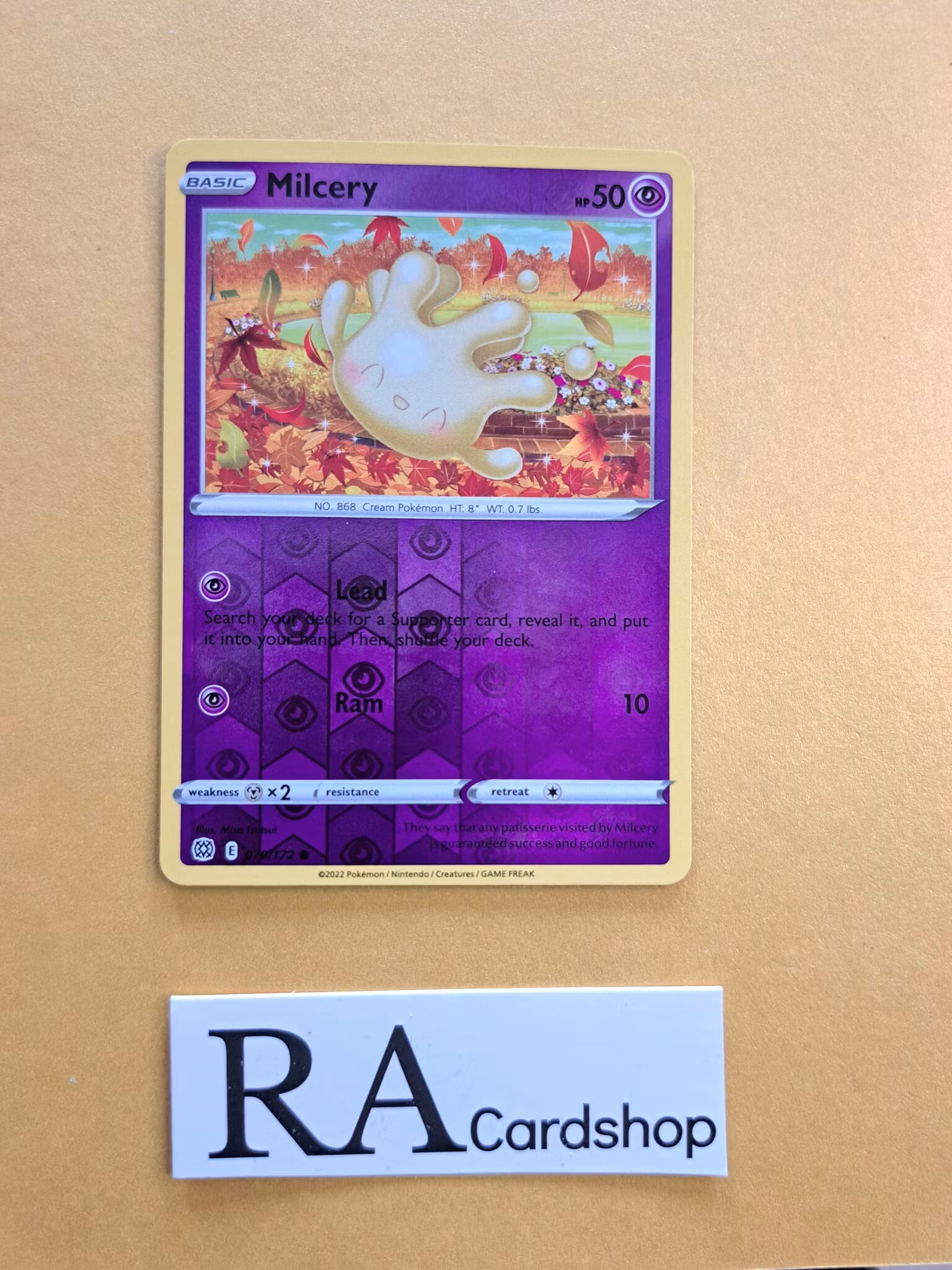 Milcery Reverse Holo Common 070/172 Brilliant Stars Pokemon