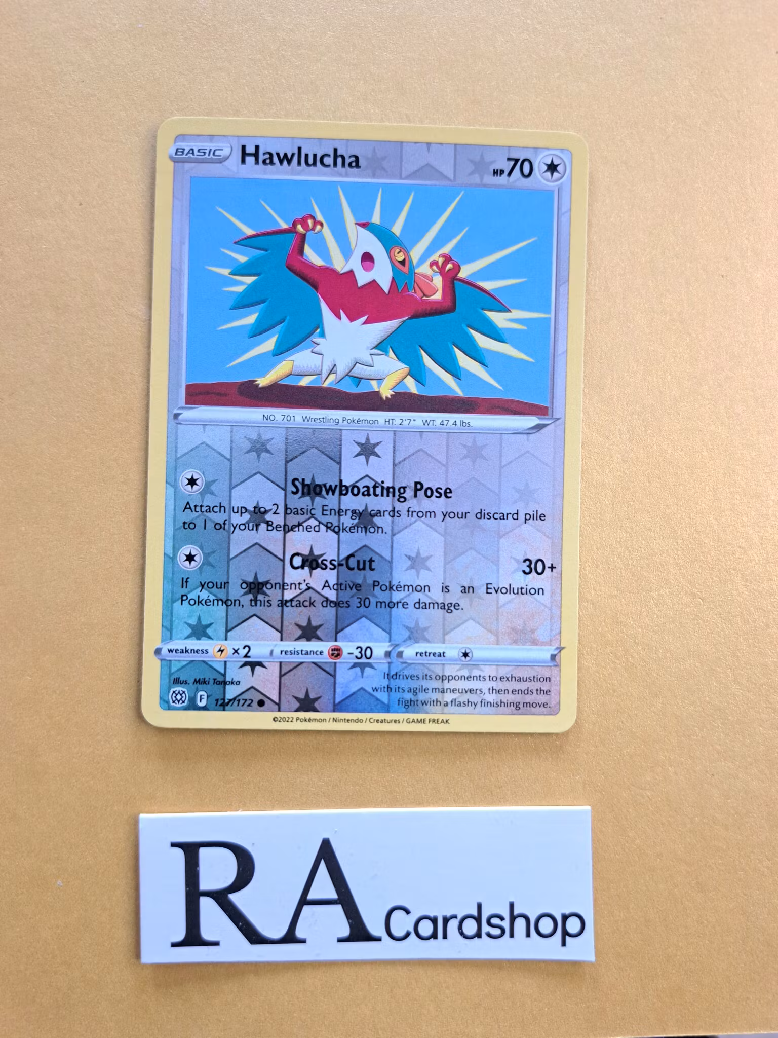 Hawlucha Reverse Holo Common 127/172 Brilliant Stars Pokemon