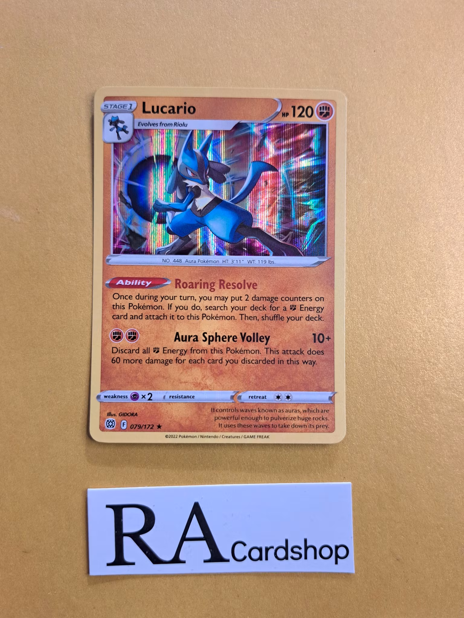 Lucario Holo Rare 079/172 Brilliant Stars Pokemon