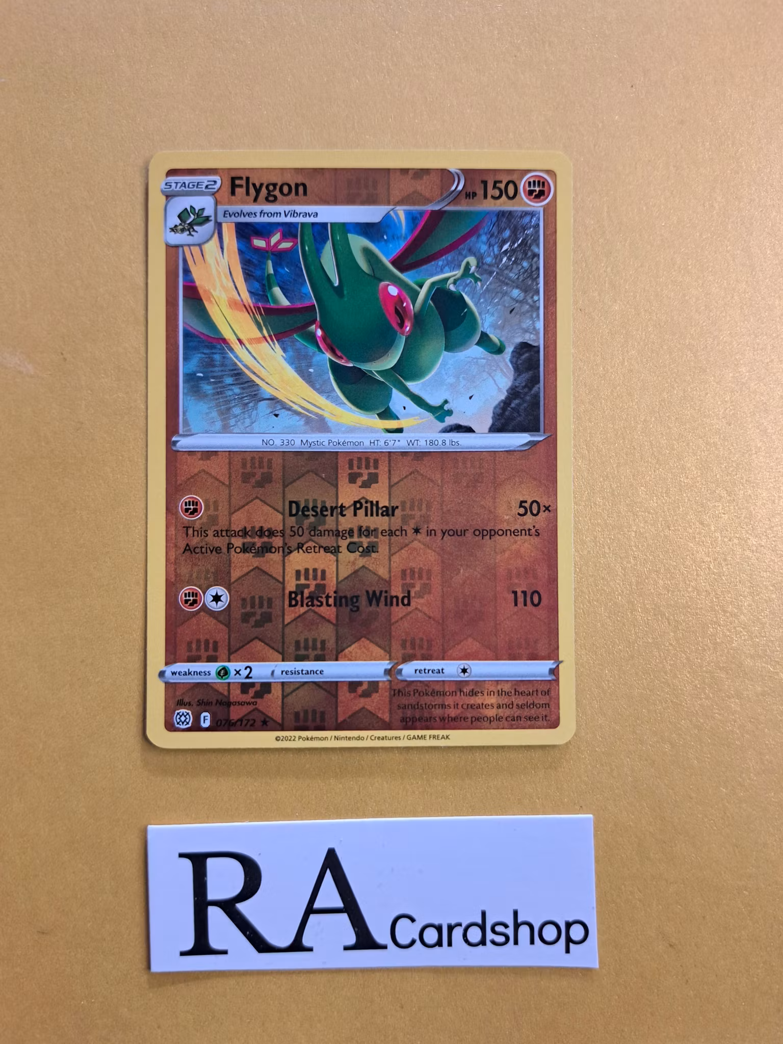 Flygon Reverse Holo Rare 076/172 Brilliant Stars Pokemon