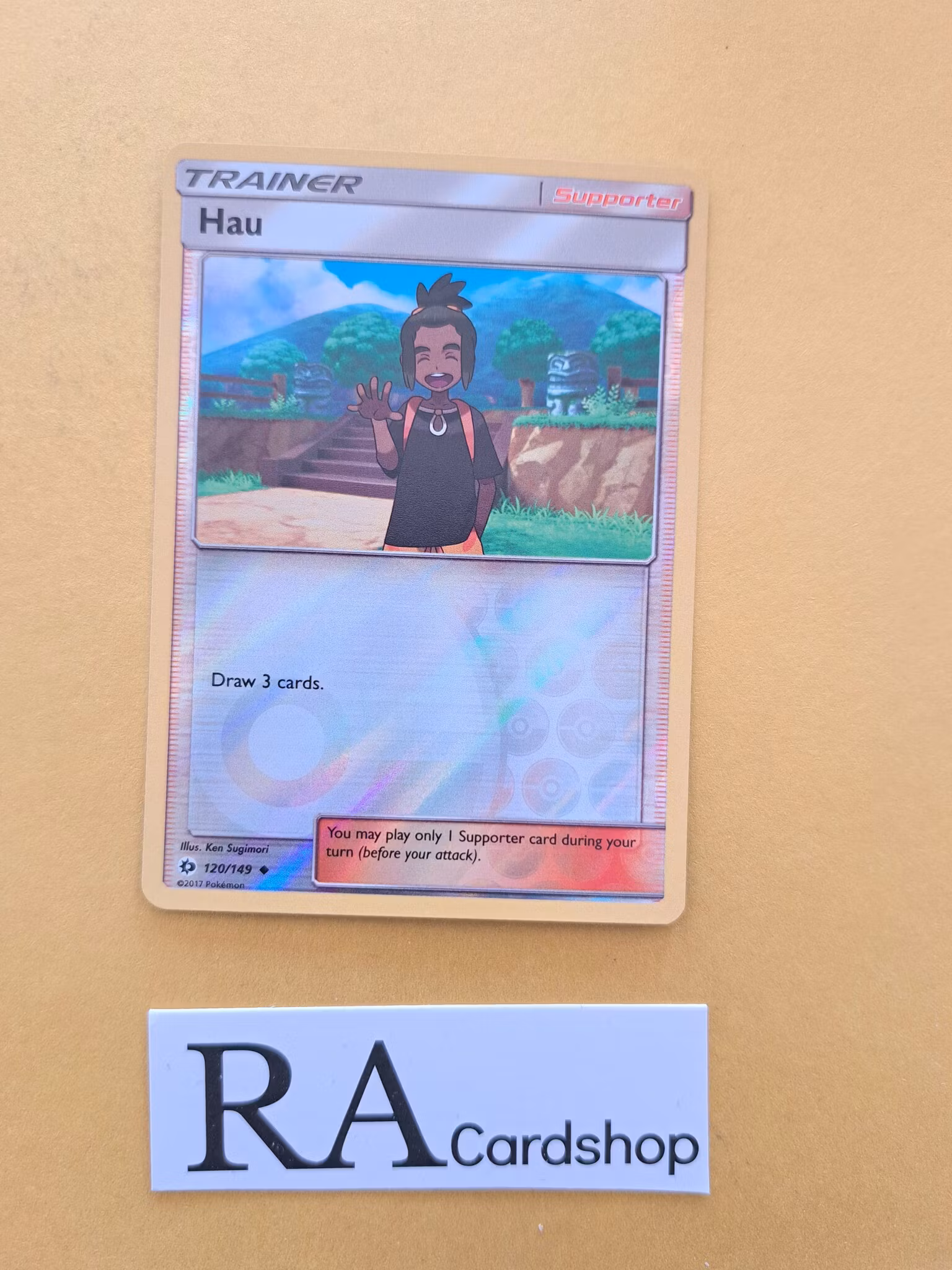 Hau Reverse Holo Uncommon 120/149 Sun & Moon Pokemon