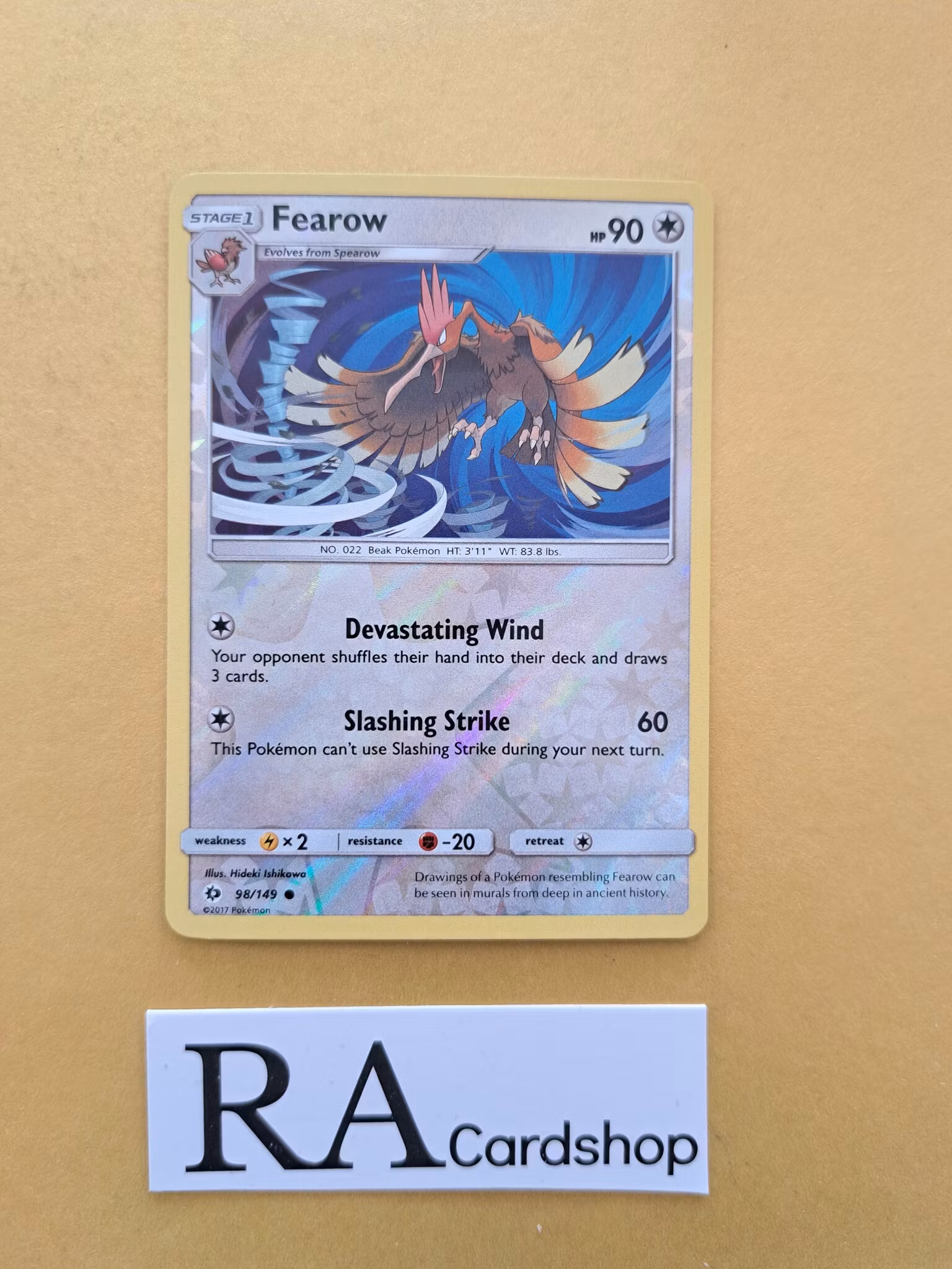 Fearow Reverse Holo Common 98/149 Sun & Moon Pokemon